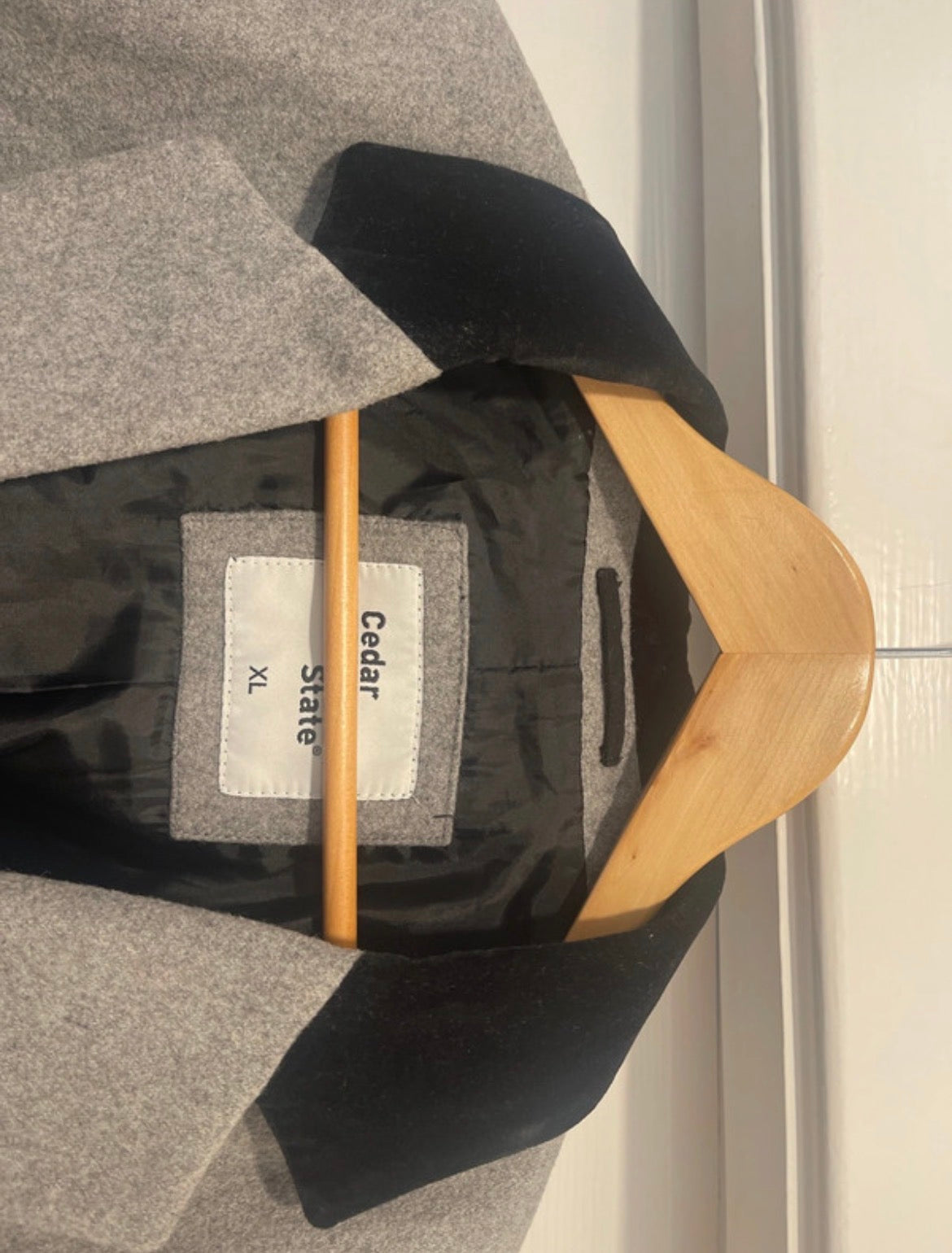 Vintage Men’s Cedar Wood State Grey Long Coat XL