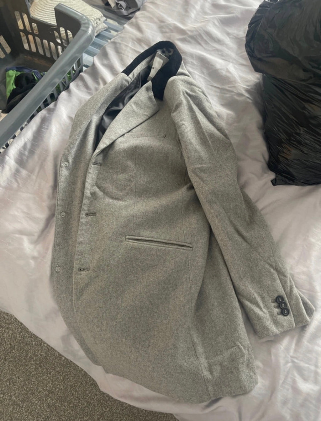 Vintage Men’s Cedar Wood State Grey Long Coat XL