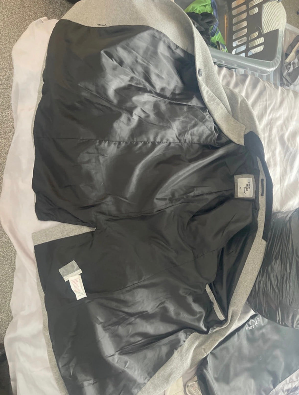 Vintage Men’s Cedar Wood State Grey Long Coat XL