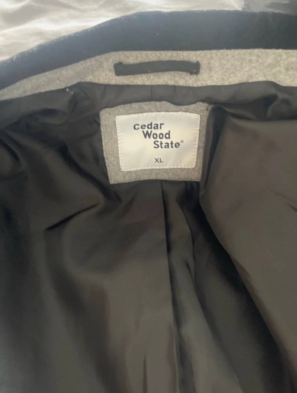 Vintage Men’s Cedar Wood State Grey Long Coat XL