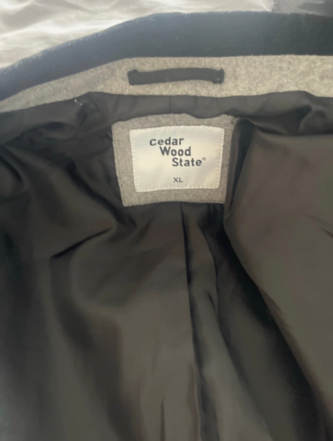 Vintage Men’s Cedar Wood State Grey Long Coat XL